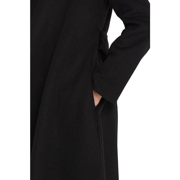 Lauren Ralph Lauren Wool Wrap Long Coat Trench Black New Size 8 $495 - Picture 3 of 12